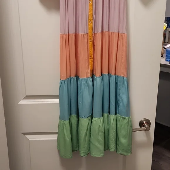 Never Fully Dressed Pastel Rainbow Panel Dress, 6, Multi color - Picture 7 of 12